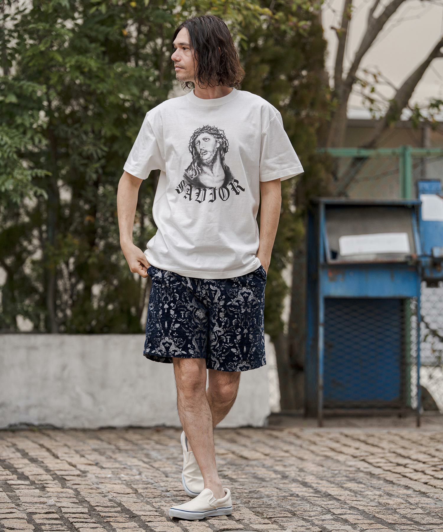CAMBIO(カンビオ)】Classic Leaf Pattern Jacquard Short Pants