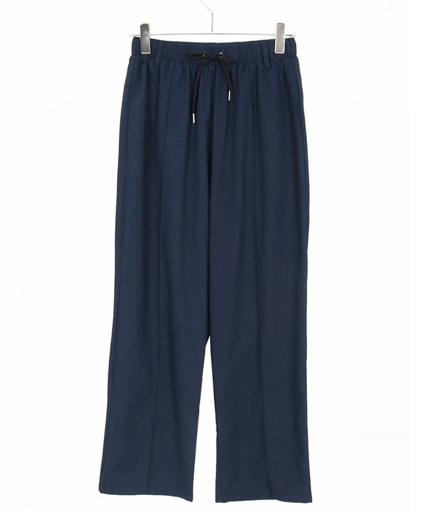 CAMBIO(カンビオ)】Linen Rayon Wide Straight Pants ワイドストレート