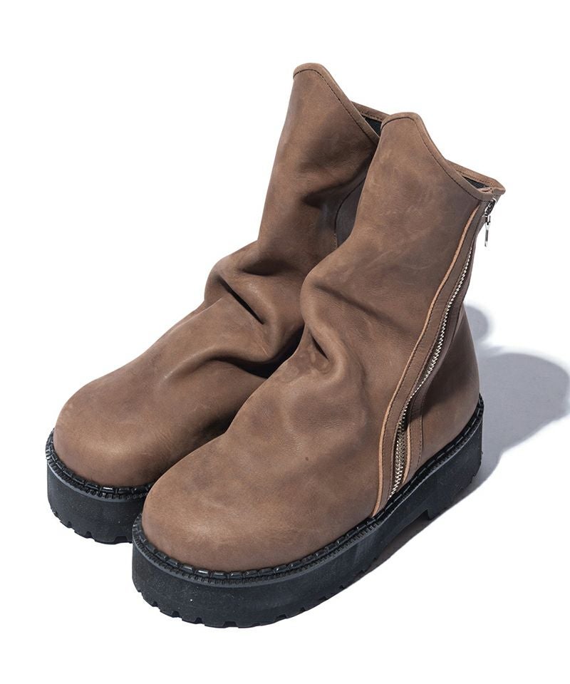 glamb(グラム)】Drape Leather Boots ドレープレザーブーツ(GB0226