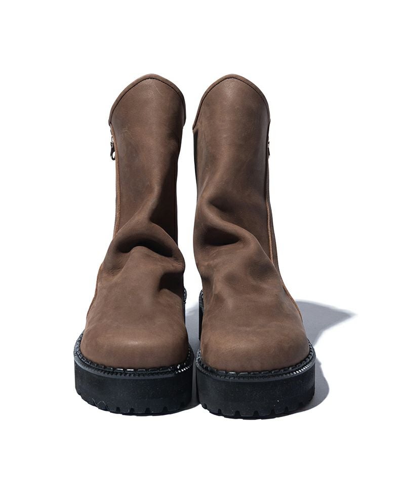glamb(グラム)】Drape Leather Boots ドレープレザーブーツ(GB0226