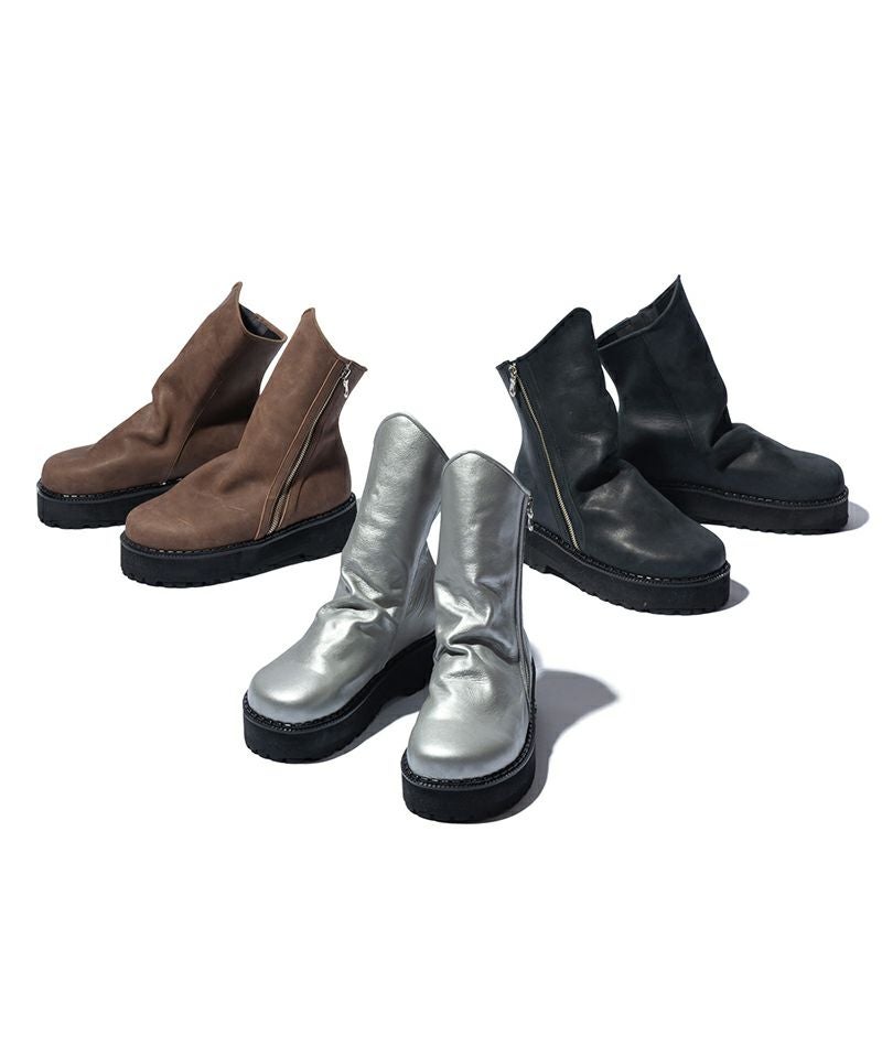 glamb(グラム)】Drape Leather Boots ドレープレザーブーツ(GB0226