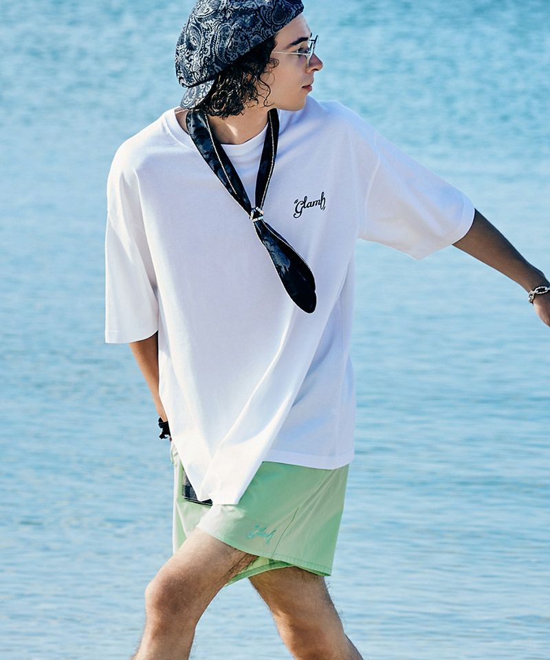 glamb(グラム)】【予約販売6月中旬～下旬入荷】 Spin Logo Swim Shorts