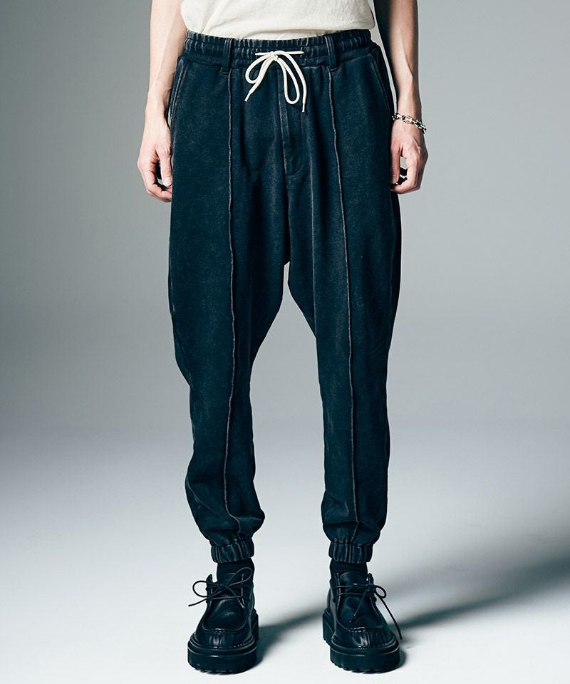 新品未使用！glamb グラム　サルエルジョガーパンツ　デニム glamb(グラム)】Fade Sweat Jogger Slacks フェイドスウェットジョガー