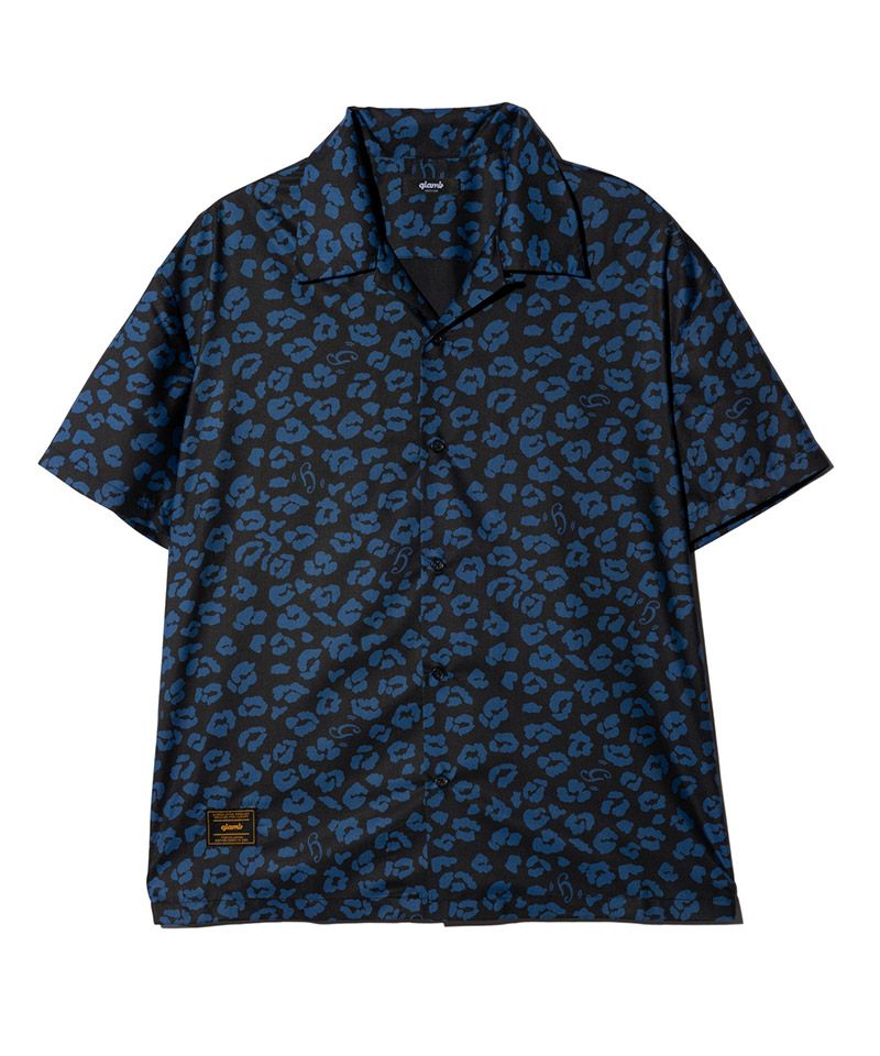 glamb(グラム)】Leopard Open Collar Shirt レオパードオープンカラー