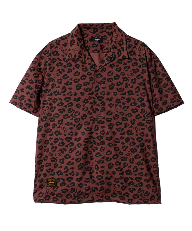 glamb(グラム)】Leopard Open Collar Shirt レオパードオープンカラー