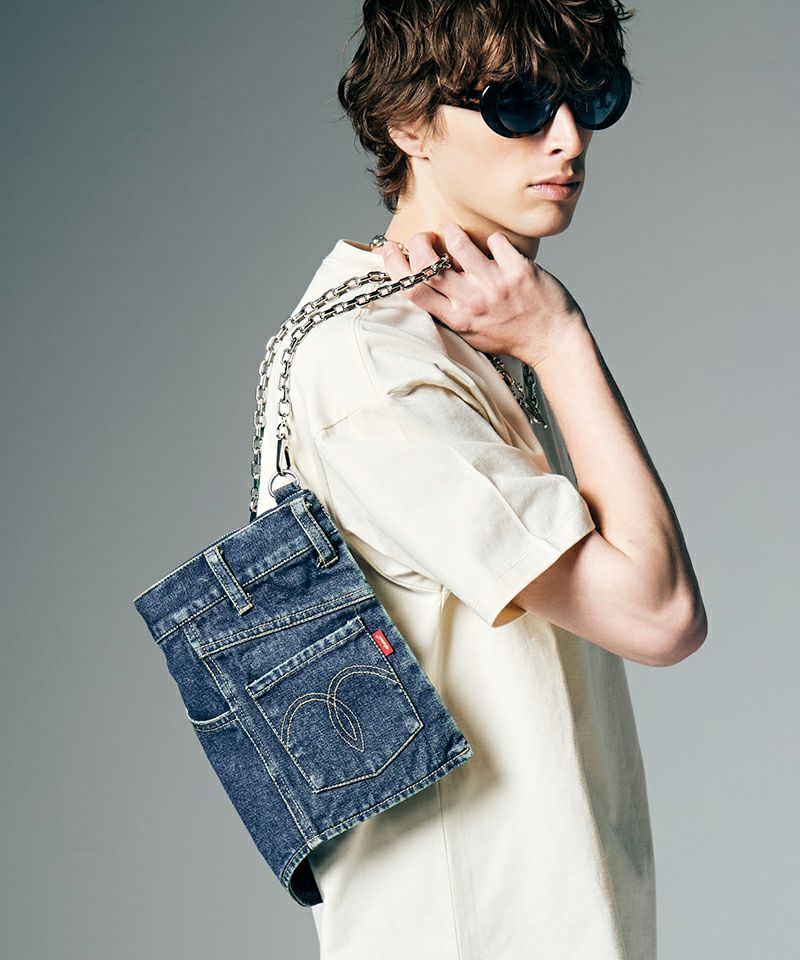 glamb(グラム)】Aged Denim Bag エイジドデニムバッグ(GB0226-AC07