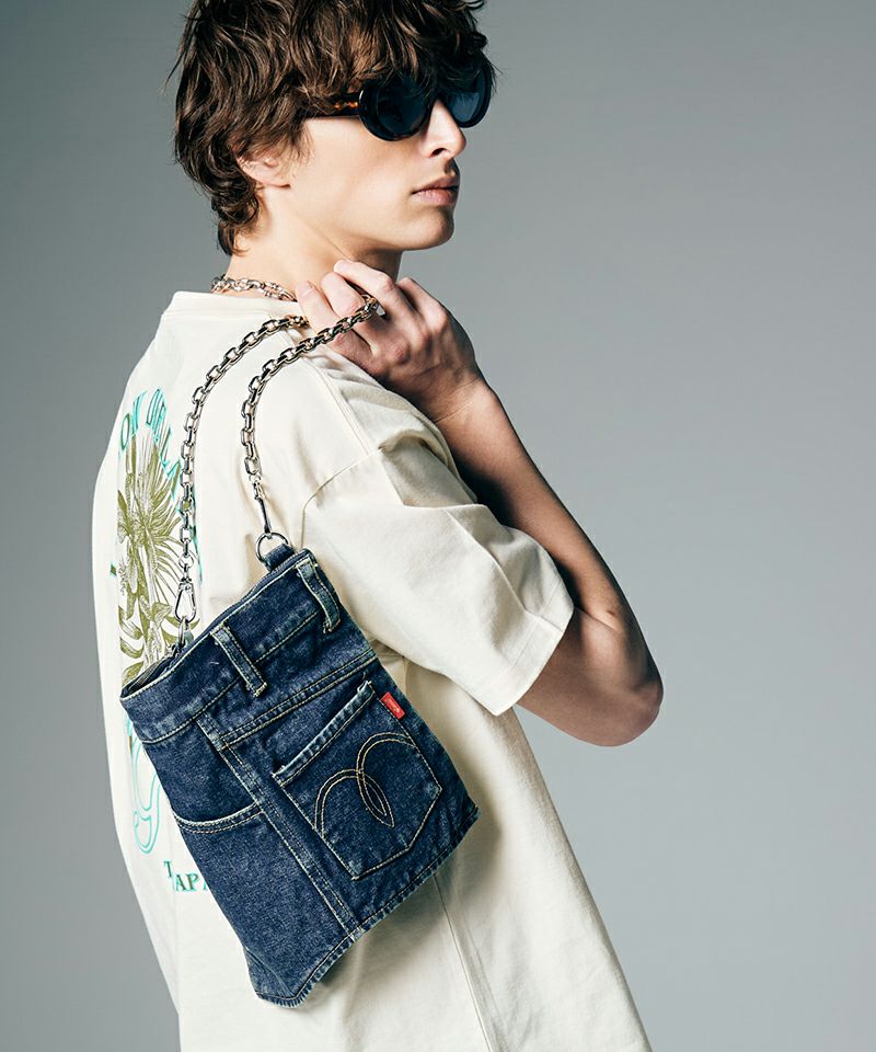 glamb(グラム)】Aged Denim Bag エイジドデニムバッグ(GB0226-AC07
