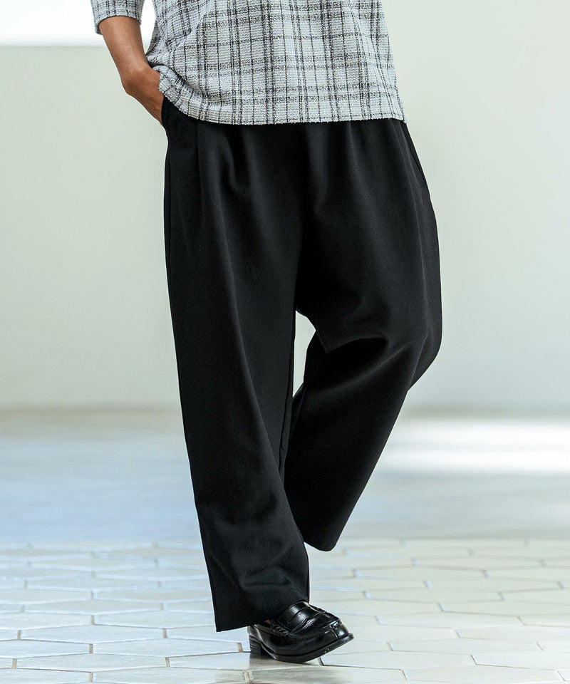 Magine(マージン)】Kersey Style Two Tuck Easy Wide Pants ワイド 
