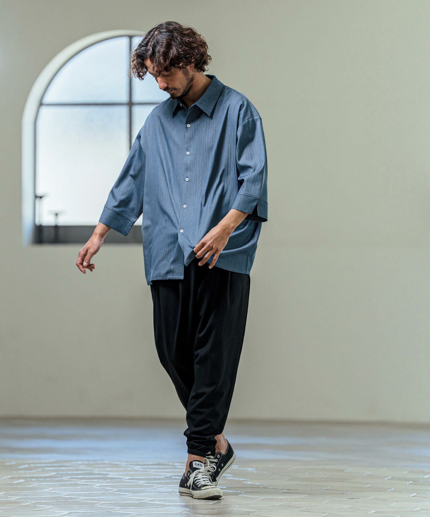予約販売7月中旬～下旬入荷】【Magine(マージン)】Drapey Chambray