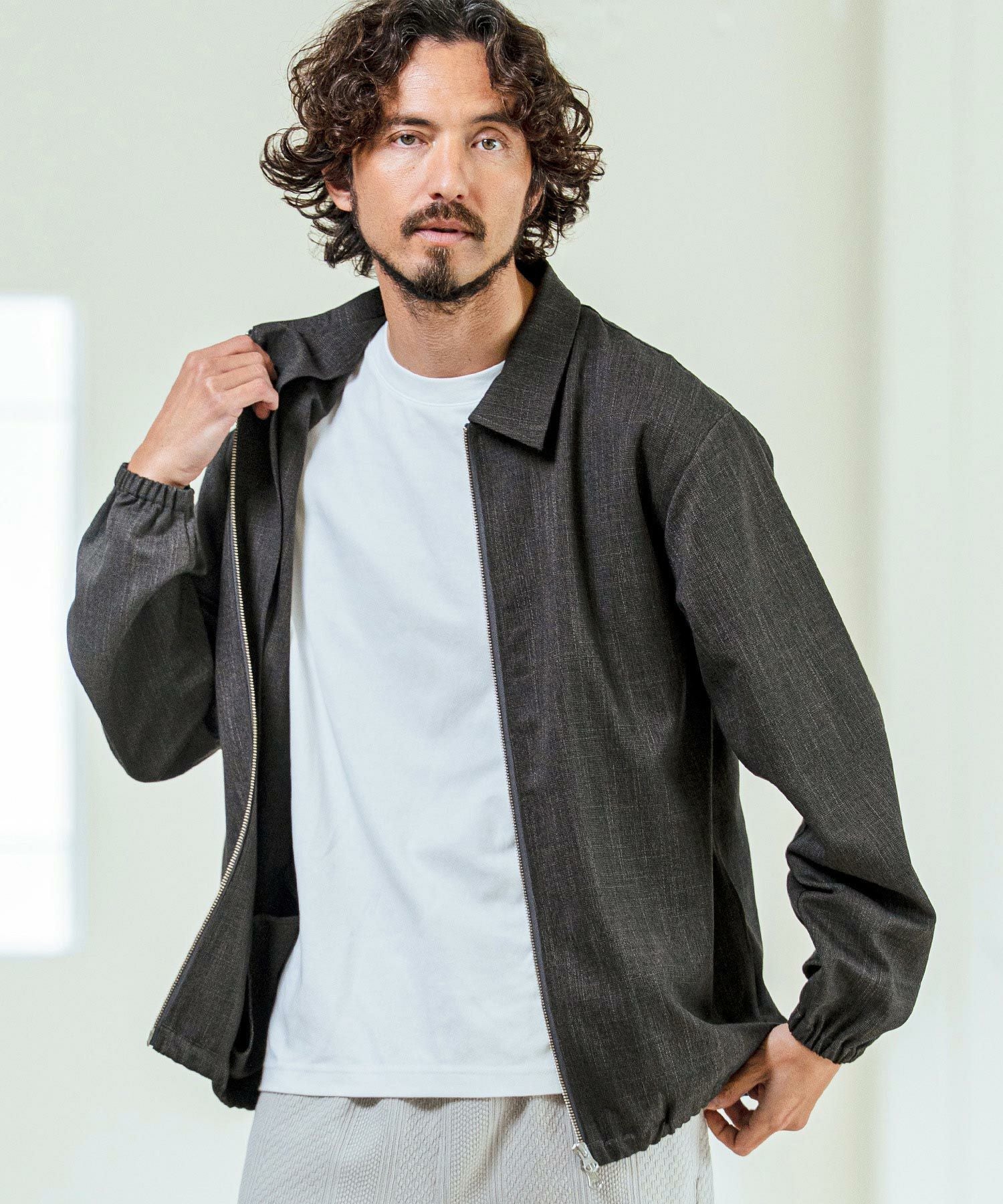 Magine(マージン)】TR Stretch Double Zip Relax Fit Blouson ジップ