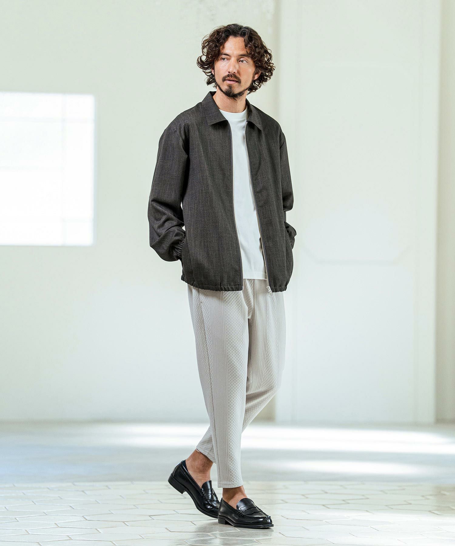 Magine(マージン)】TR Stretch Double Zip Relax Fit Blouson ジップ