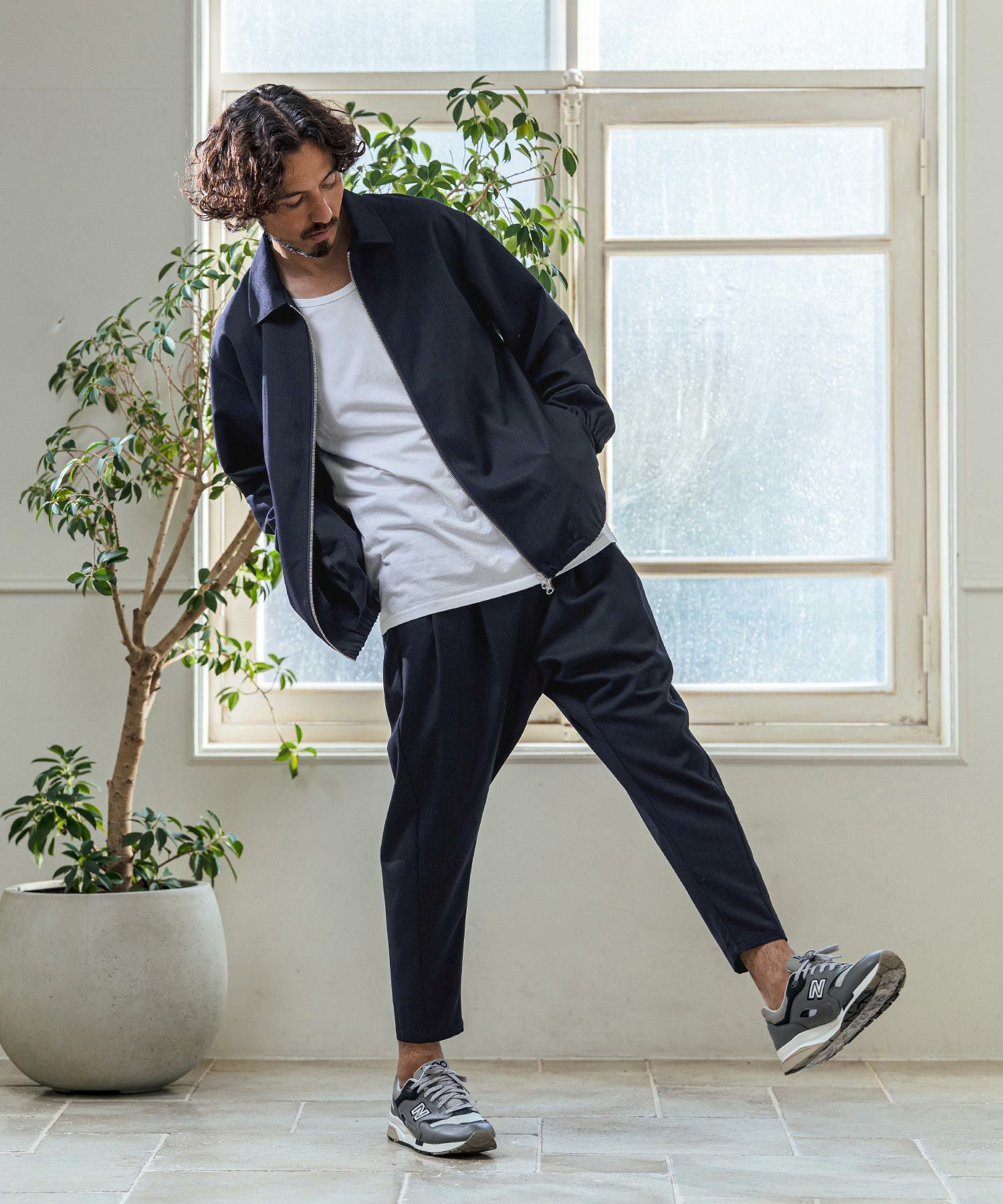 Magine(マージン)】TR Stretch Double Zip Relax Fit Blouson ジップ