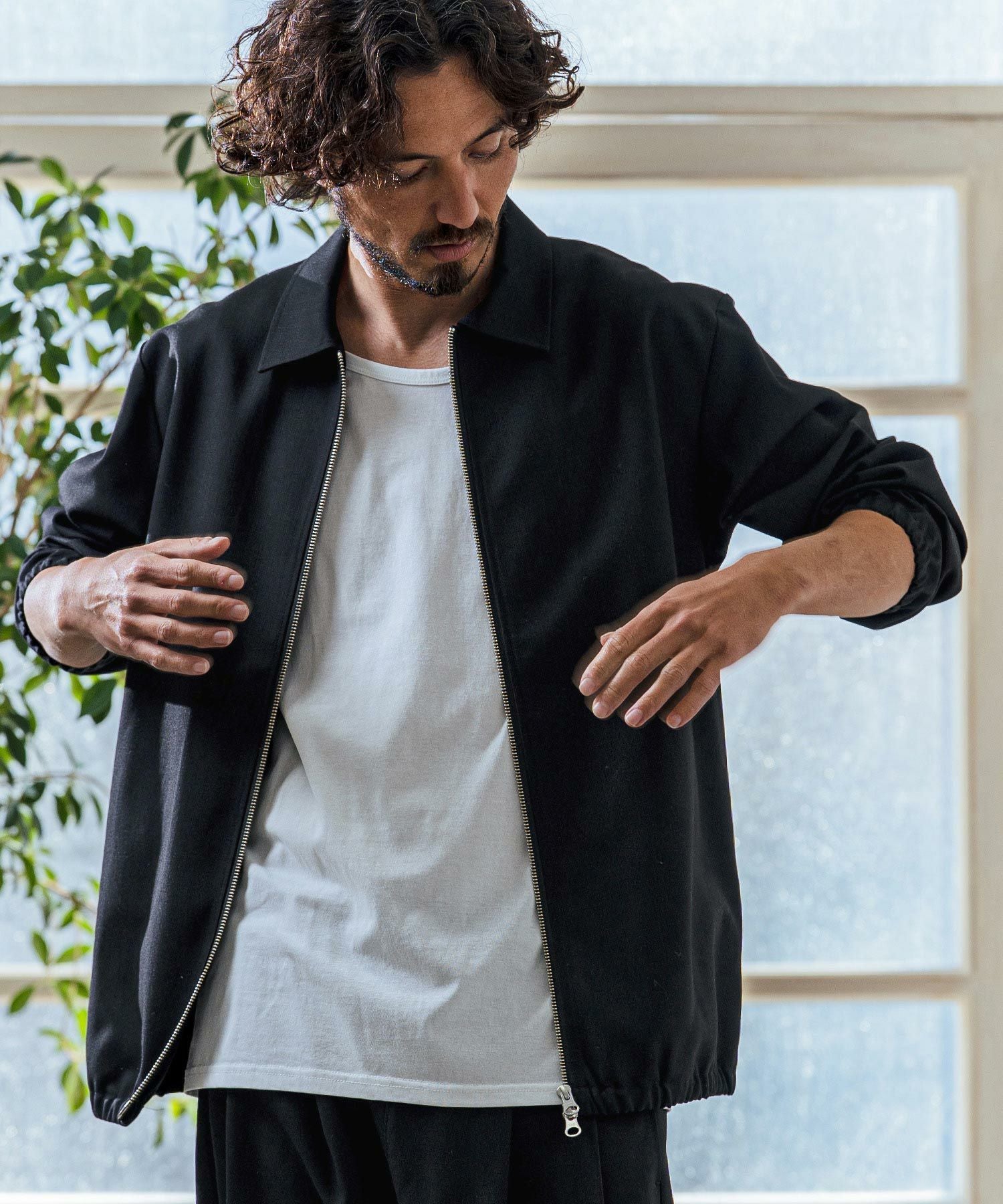 Magine(マージン)】TR Stretch Double Zip Relax Fit Blouson ジップ