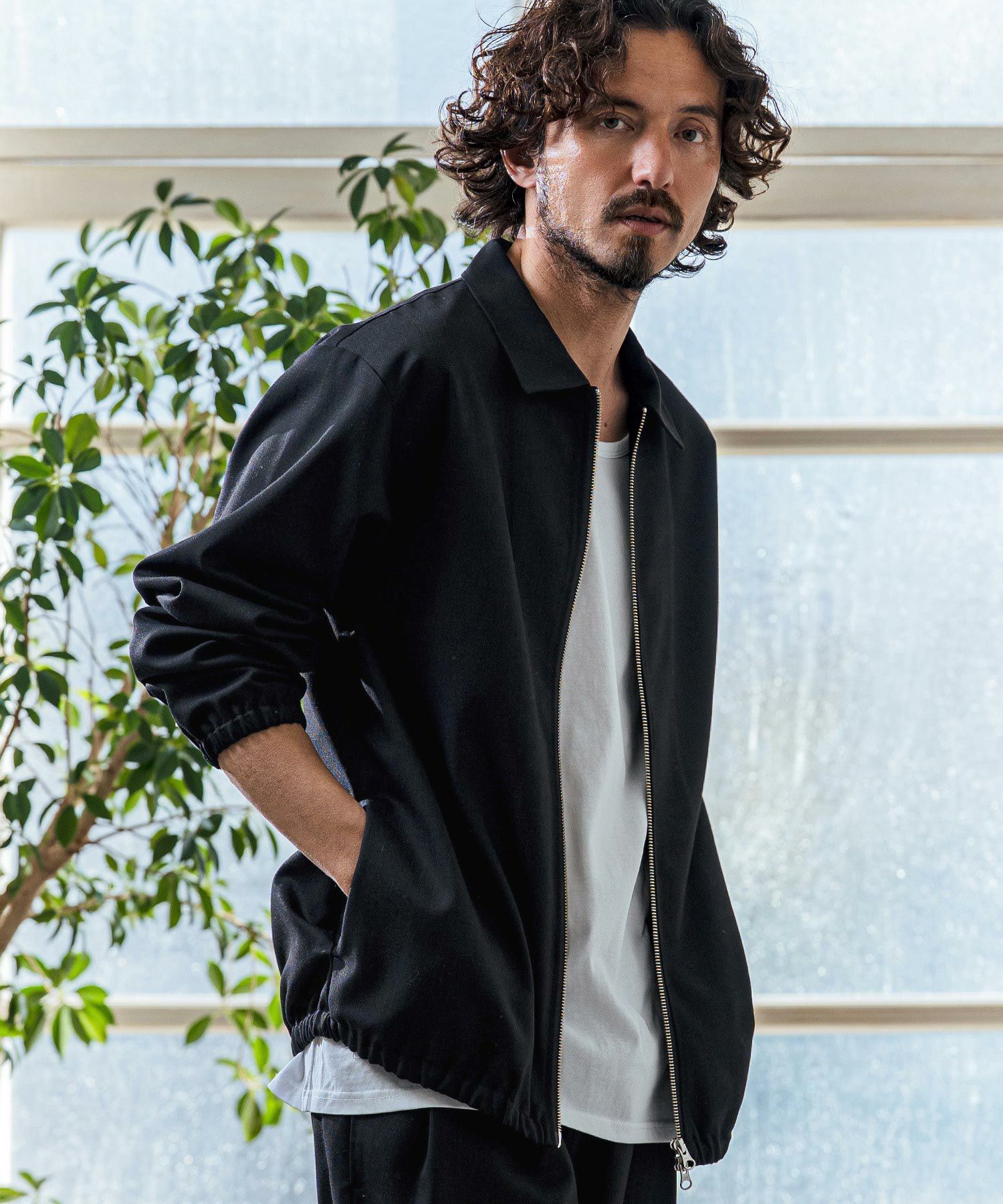 COS ネイビー ジップアップブルゾン ZIPPED BLOUSON JACKET ジップアップ ブルゾン ジャケット ネイビー
