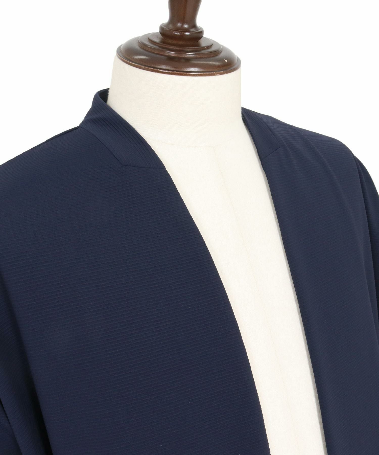 Magine(マージン)】Nylon Spandex Fine Rib Knit Fabric Lapel Less
