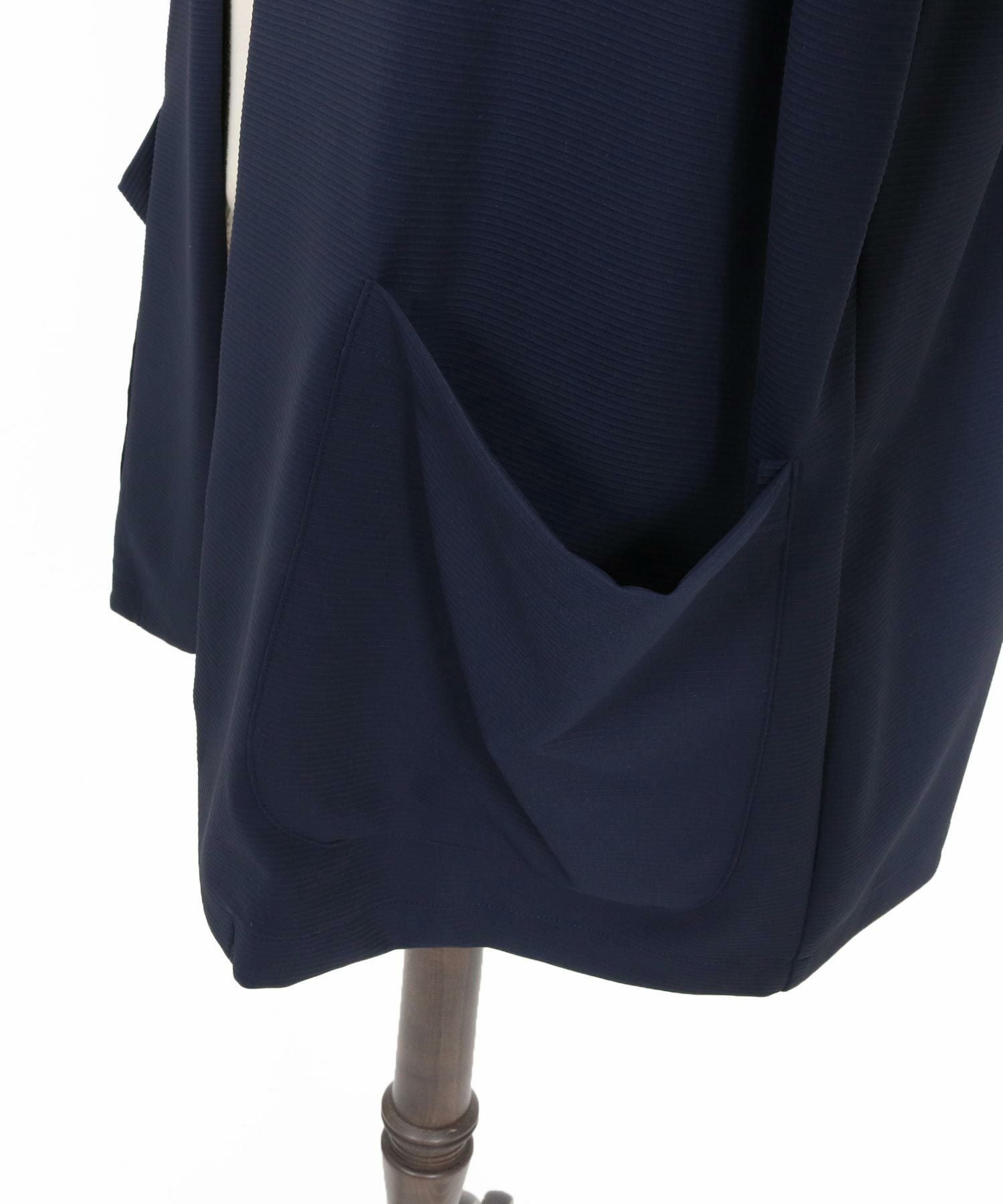 Magine(マージン)】Nylon Spandex Fine Rib Knit Fabric Lapel Less