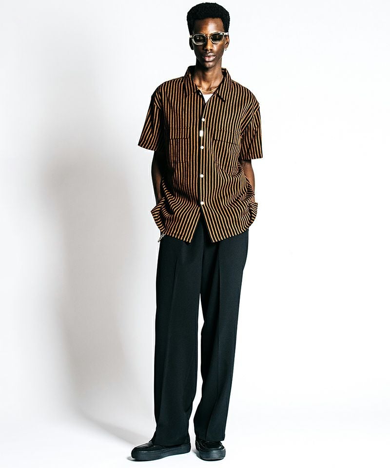 特価 CRIMIE クライミー ストライプワークシャツ&ショーツセットアップ CRIMIE(クライミー)】SUMMER STRIPE SHIRT サマーストライプシャツ(CR1