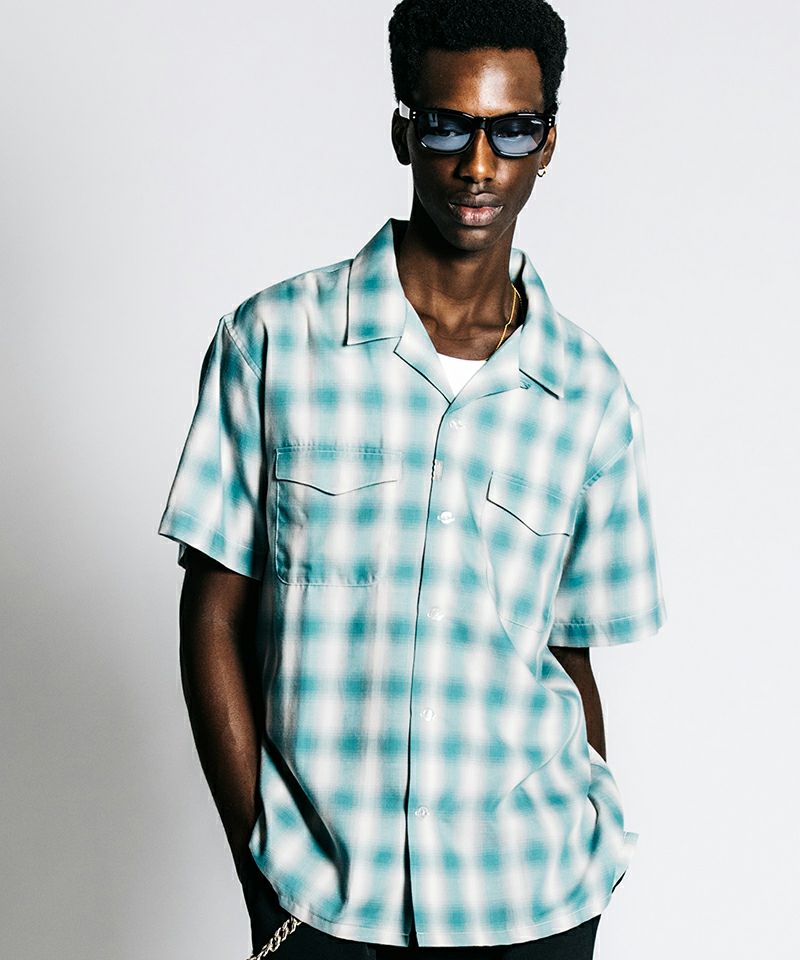 クライミー CRIMIE 天秤刺繍ツイルストレッチシャツ CRIMIE(クライミー)】SUMMER OMBRE CHECK SHIRT サマーオンブレ