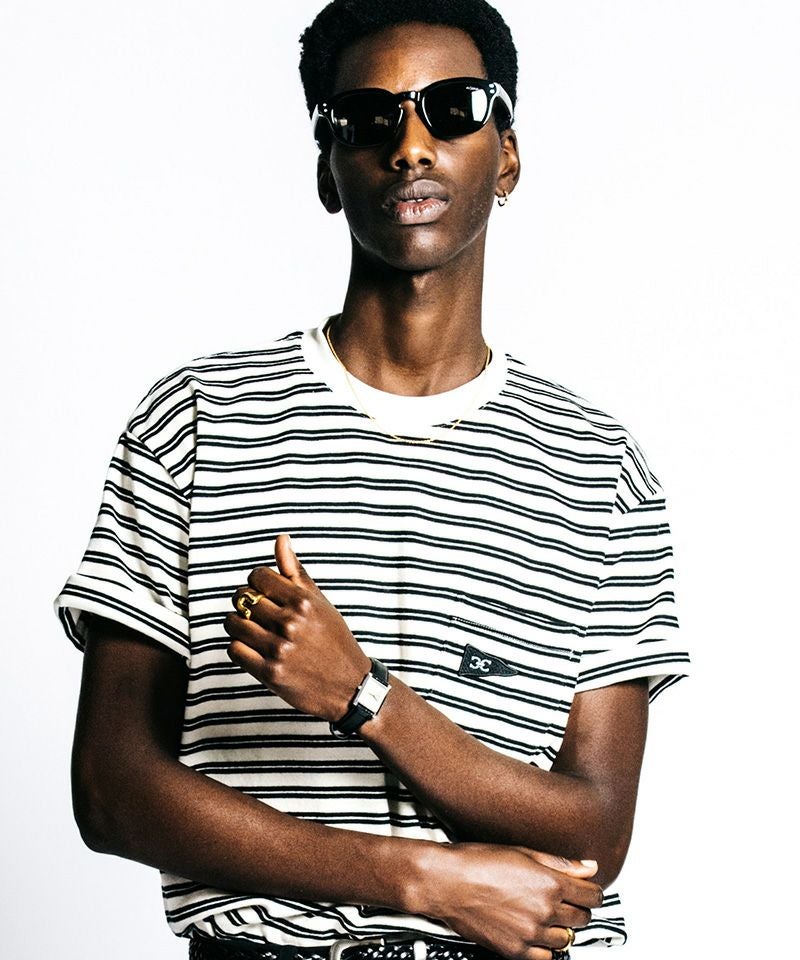 CRIMIE(クライミー)】HEAVY OZ FLAG LOGO BORDER POCKET T SHIRT