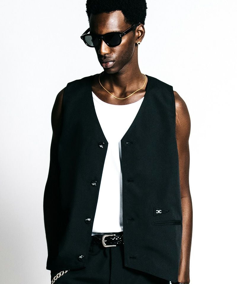 CRIMIE(クライミー)】PATCH VEST JACKET - KERSEY TWILL EASY CARE 