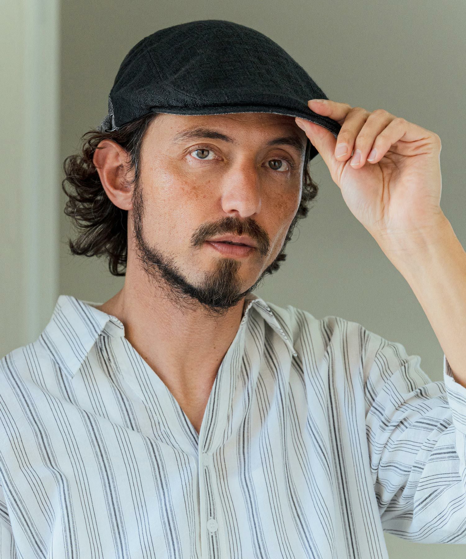 CAMBIO(カンビオ)】Polyester Canvas Hunting Cap ハンチング(NF-261