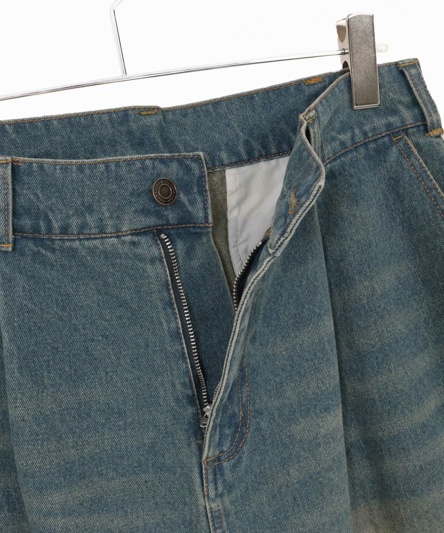 CAMBIO(カンビオ)】泥加工デニム1タックパンツ | CAMBIO カンビオ