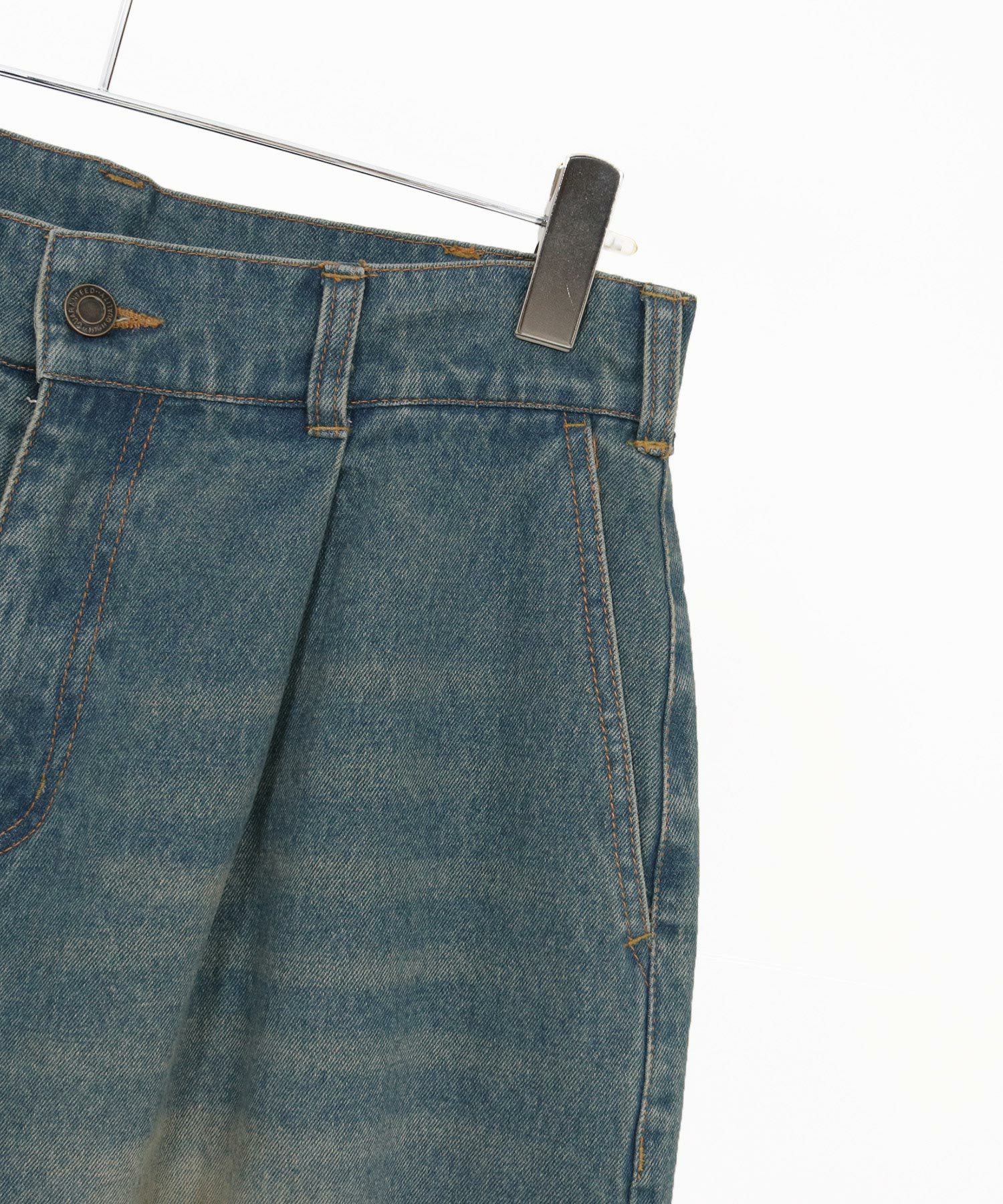 CAMBIO(カンビオ)】泥加工デニム1タックパンツ | CAMBIO カンビオ