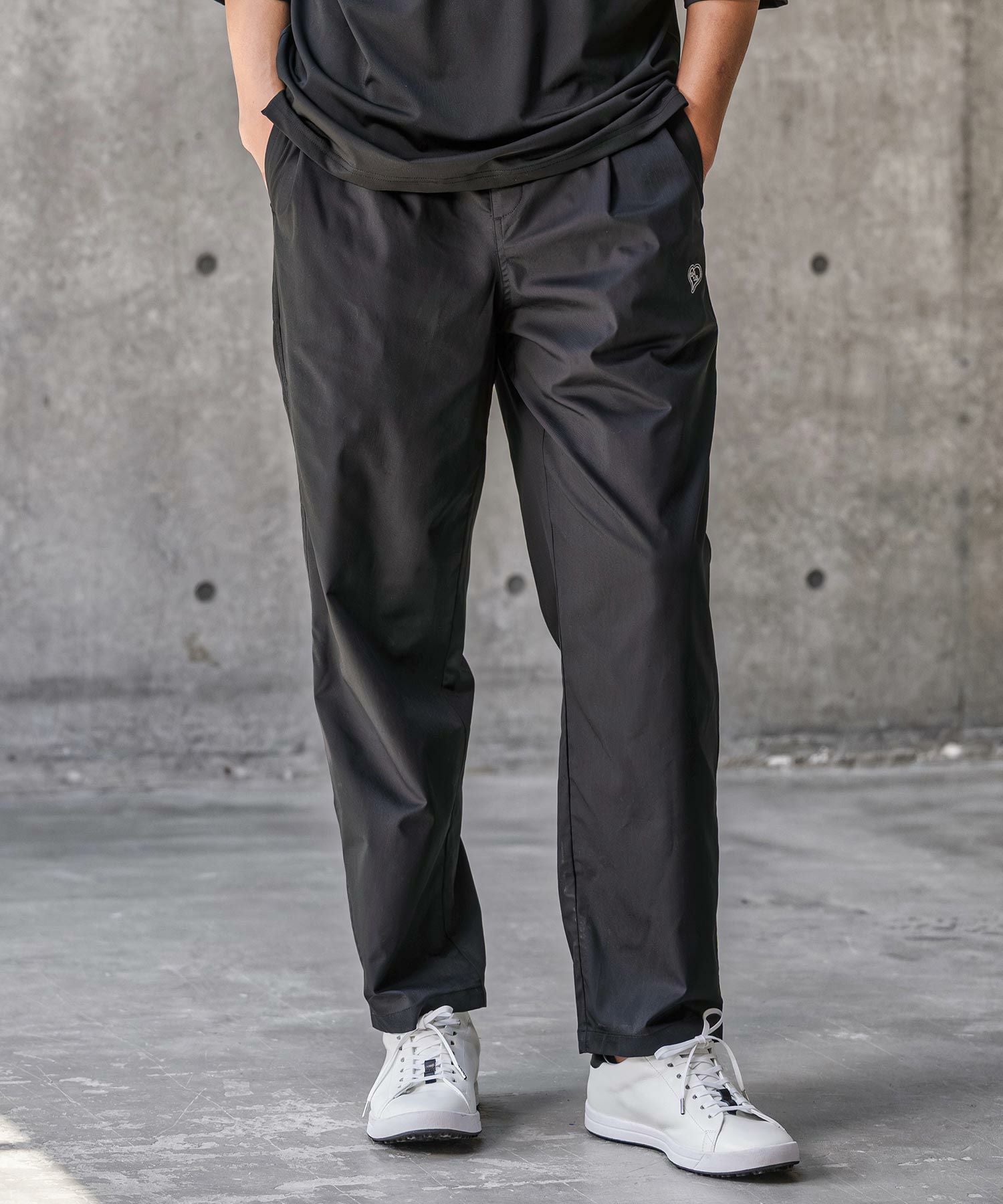 新品 1minute 1second パンツ シアサッカー ブラック スキニー 1minute 1second(ワンミニットワンセカンド)】twill stretch easy