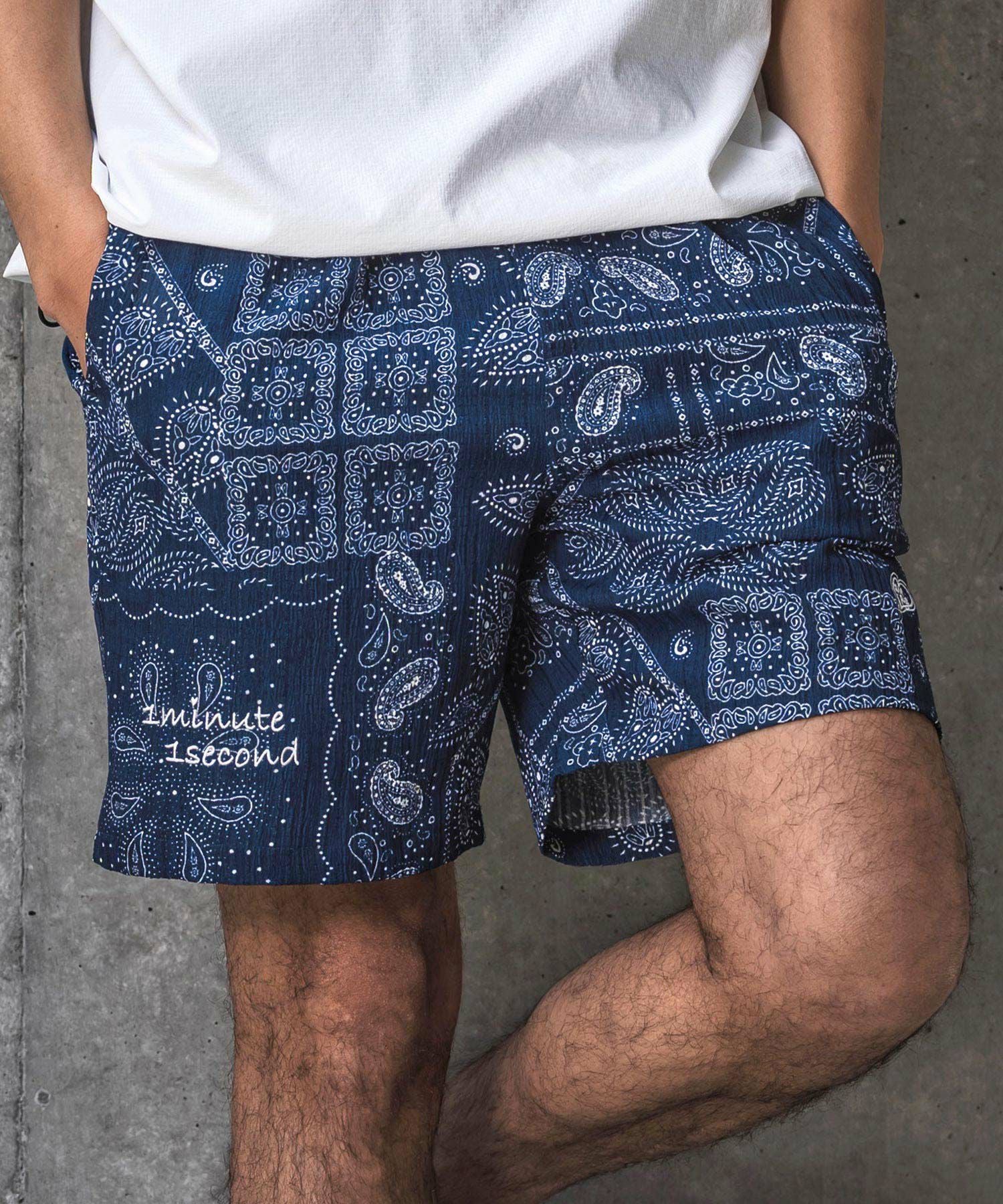 1minute 1second(ワンミニットワンセカンド)】bandana print shrink