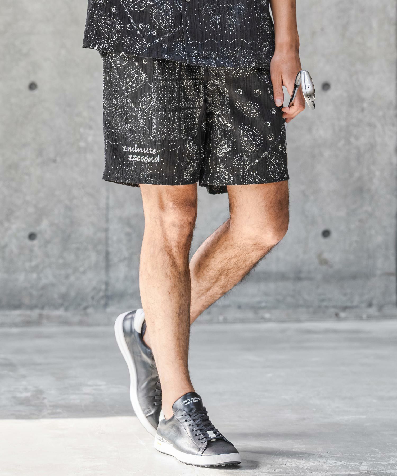 1 MINUTE SECOND ショートパンツ(1M25N130) 1minute 1second(ワンミニットワンセカンド)】bandana pattern shorts