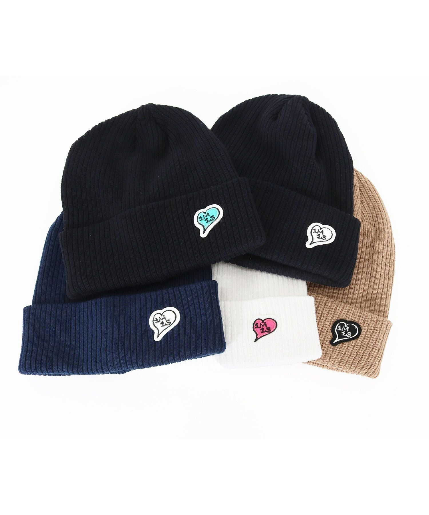 1minute 1second(ワンミニットワンセカンド)】heart patch cotton knit