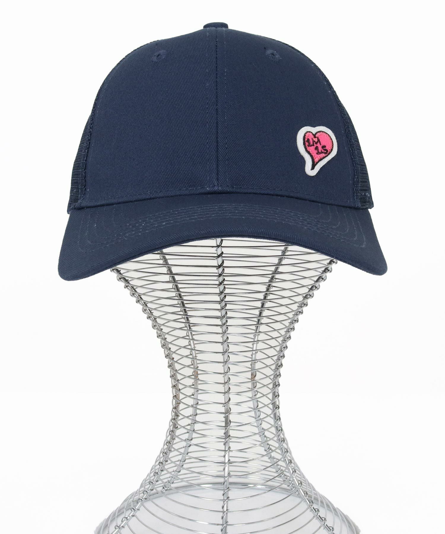 1minute 1second(ワンミニットワンセカンド)】heart patch mesh cap