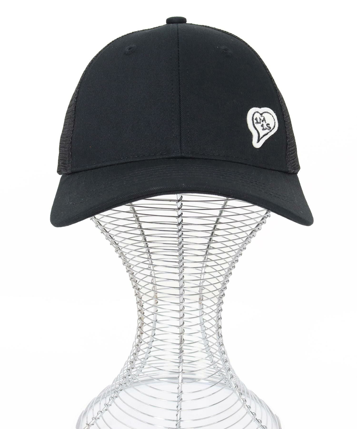 1minute 1second(ワンミニットワンセカンド)】heart patch mesh cap