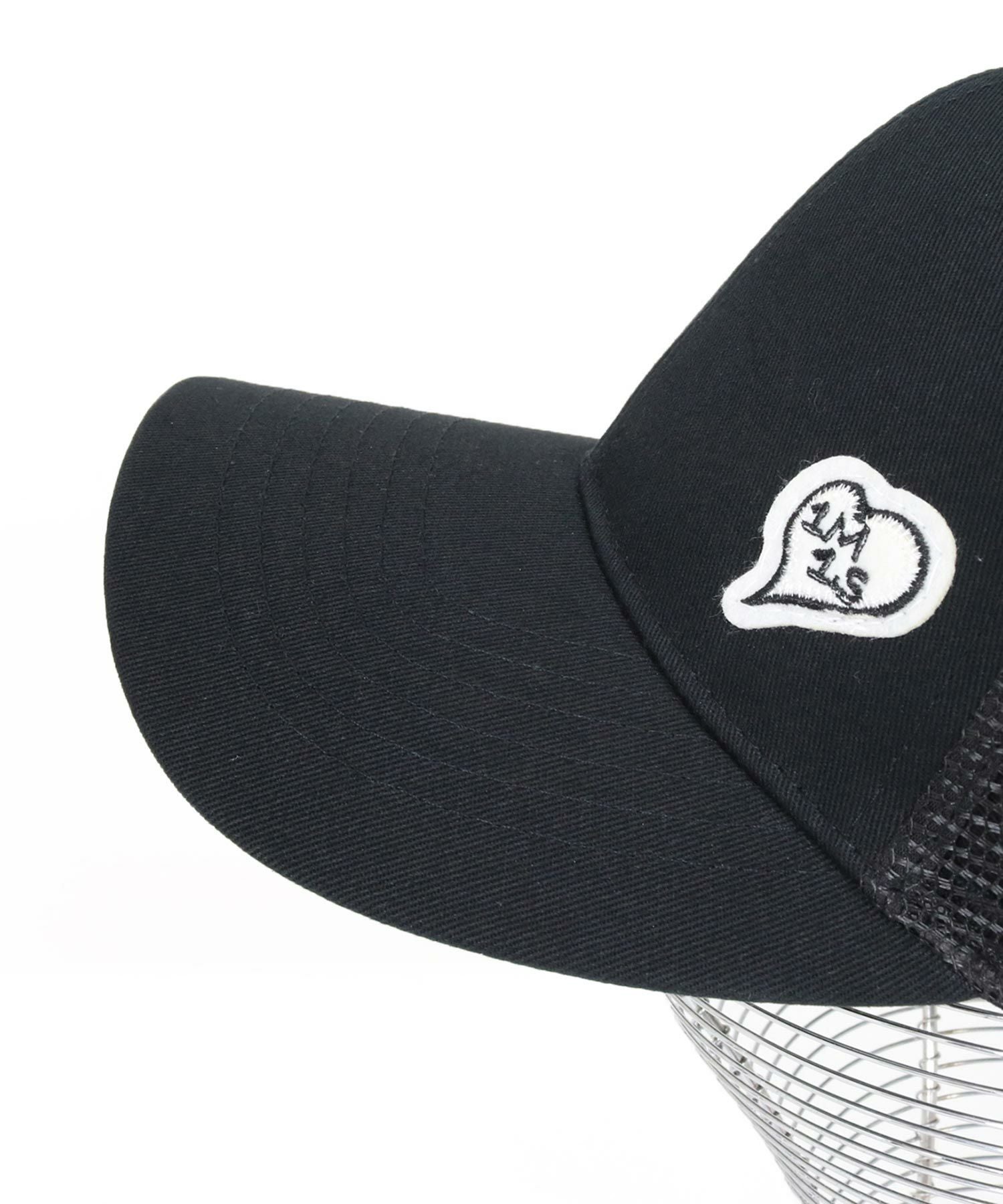 1minute 1second(ワンミニットワンセカンド)】heart patch mesh cap