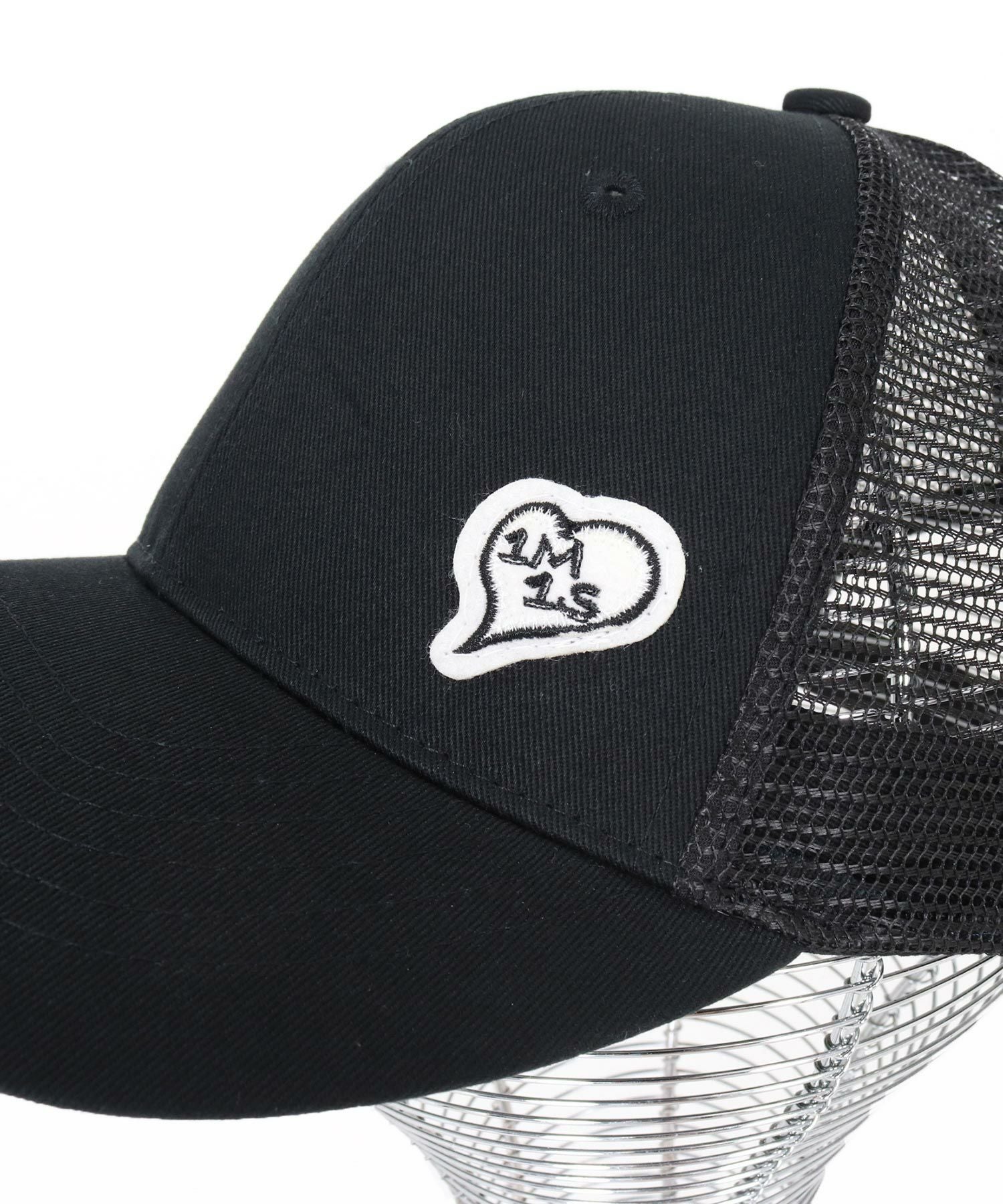 1minute 1second(ワンミニットワンセカンド)】heart patch mesh cap