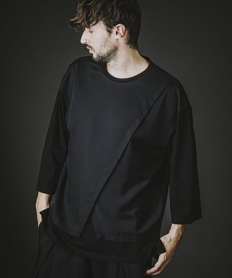 9番街レトロ OWARAI NYLON Tシャツ Mサイズ NO ID.(ノーアイディー)】ｽﾘｯﾄﾚｲﾔｰﾄﾞ8分袖BIG-T Tシャツ(458006-441T