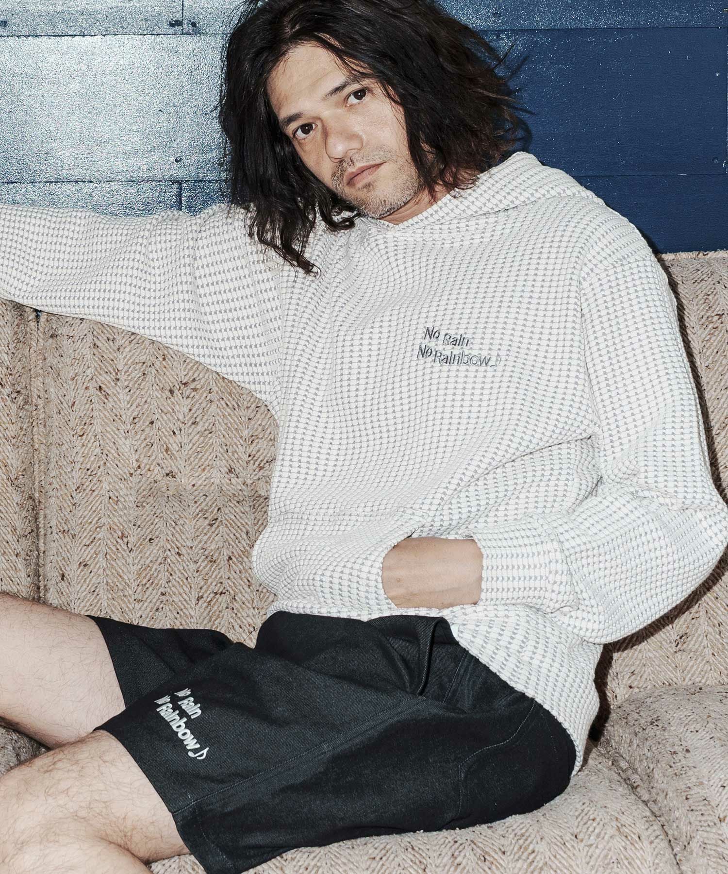 No Rain No Rainbow(ノーレインノーレインボー)】waffle knit shorts