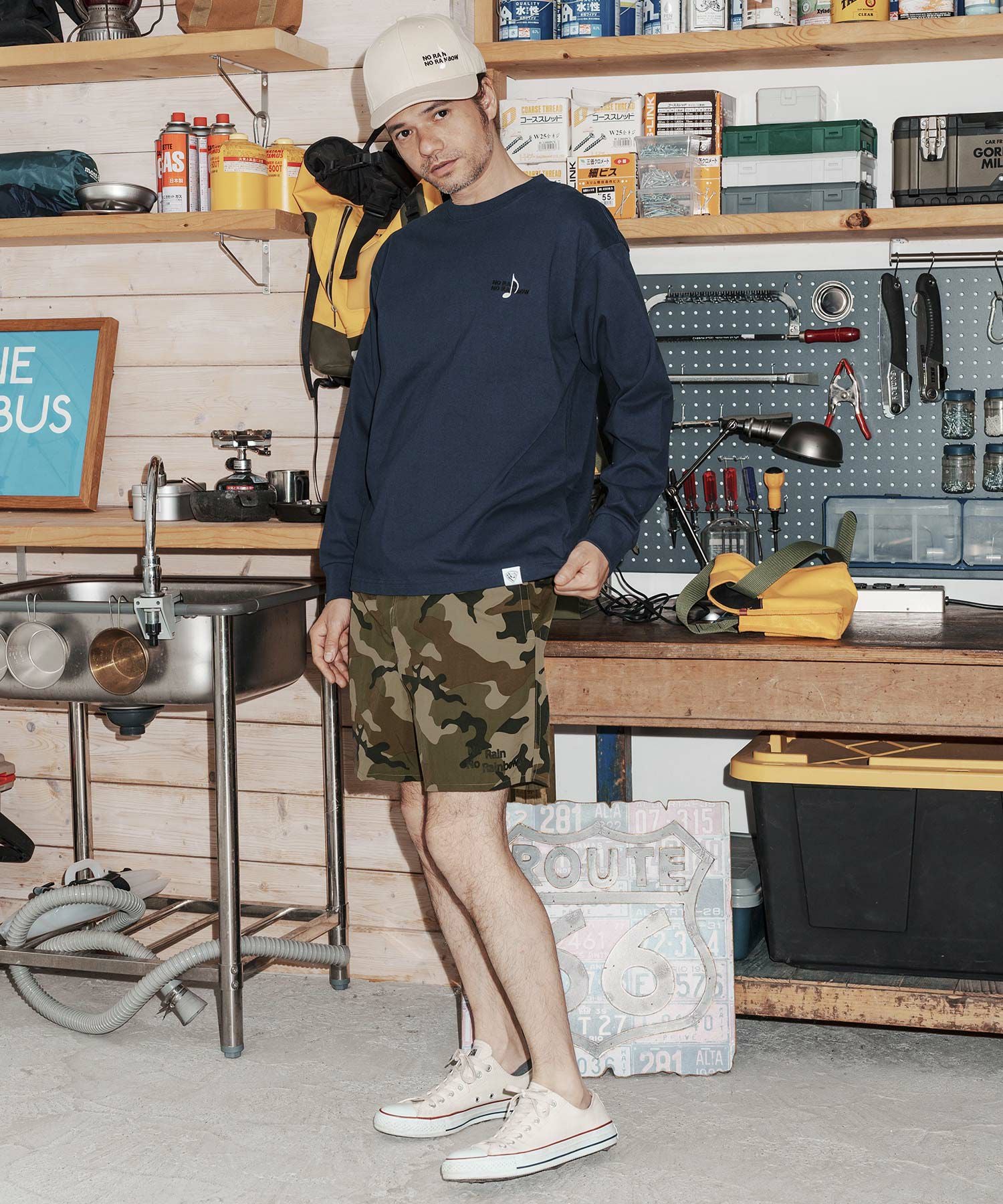 No Rain No Rainbow(ノーレインノーレインボー)】nylon easy shorts