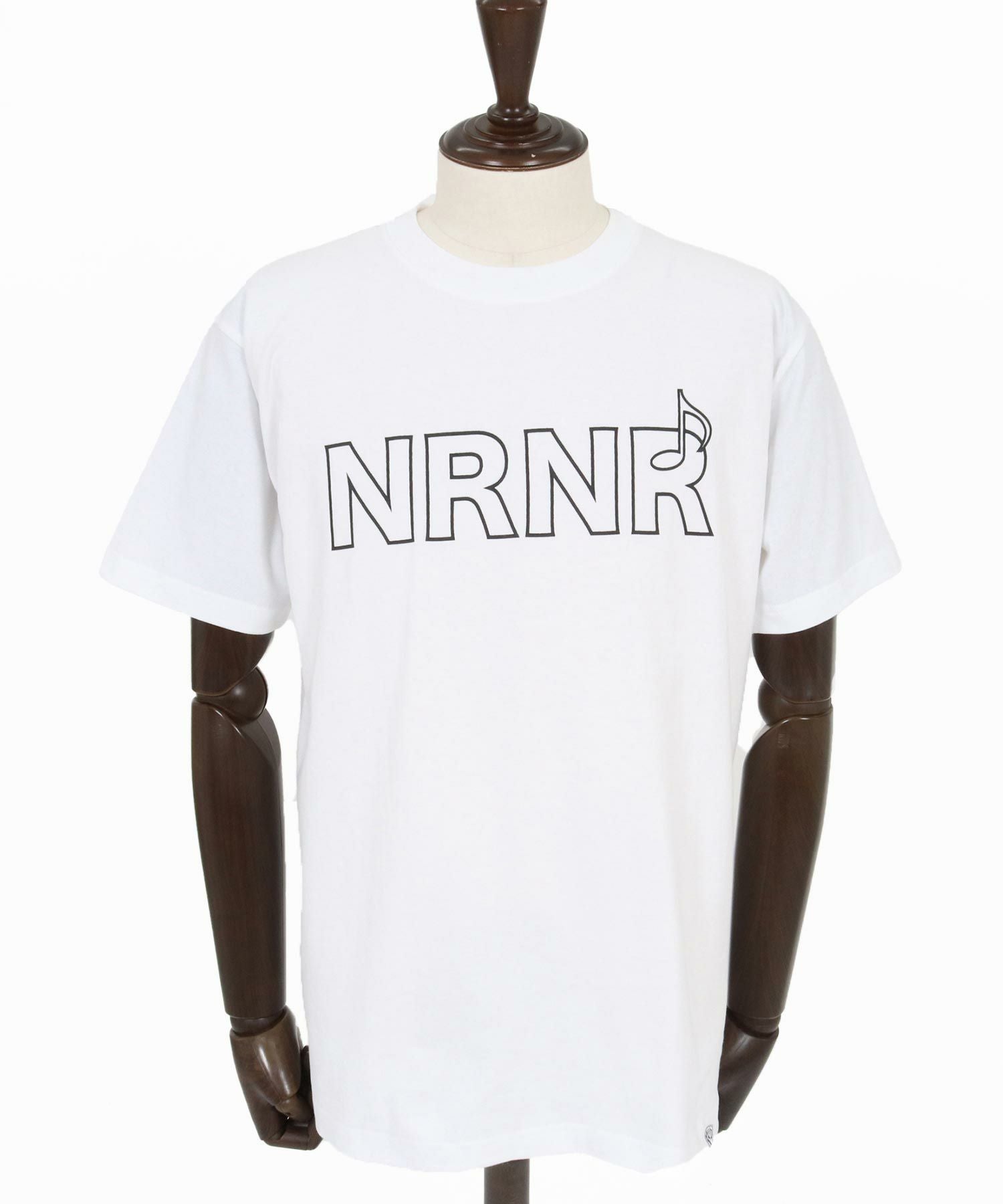 No Rain No Rainbow(ノーレインノーレインボー)】NRNR printed T-shirt