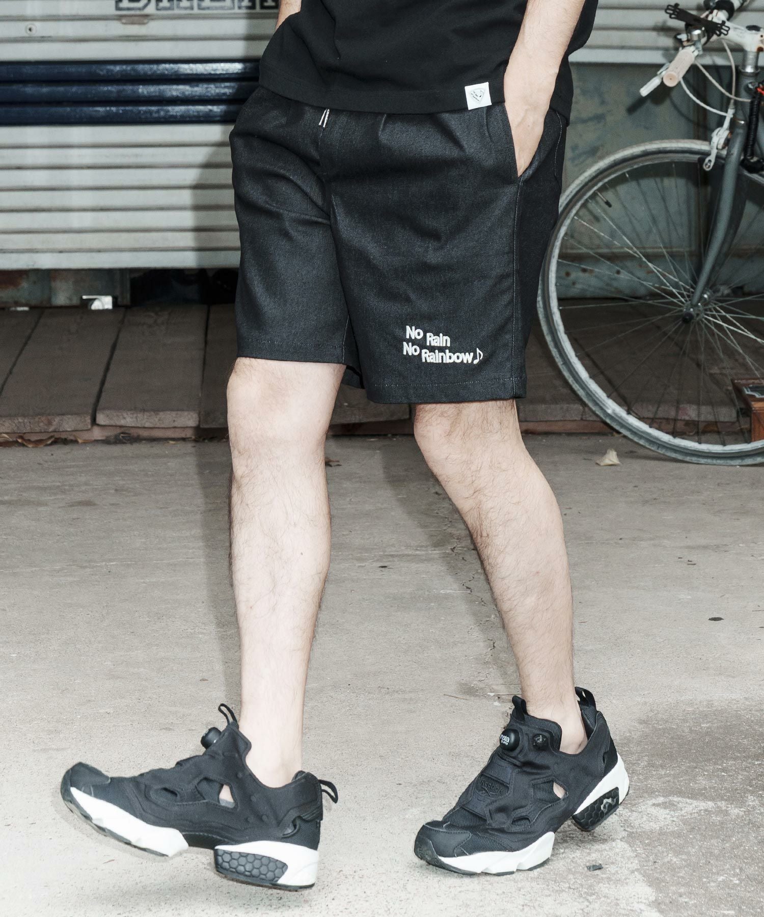 No Rain No Rainbow(ノーレインノーレインボー)】waffle knit shorts