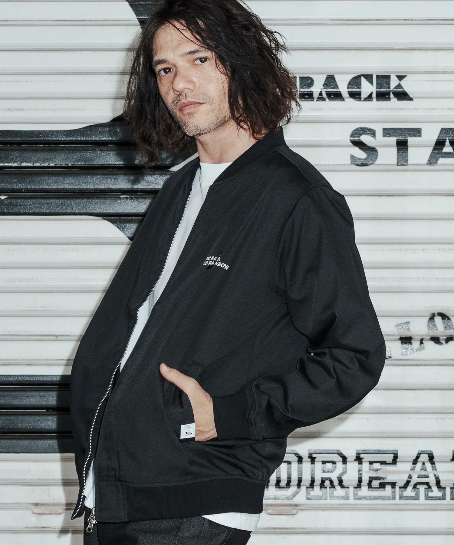 No Rain No Rainbow(ノーレインノーレインボー)】stadium jacket with