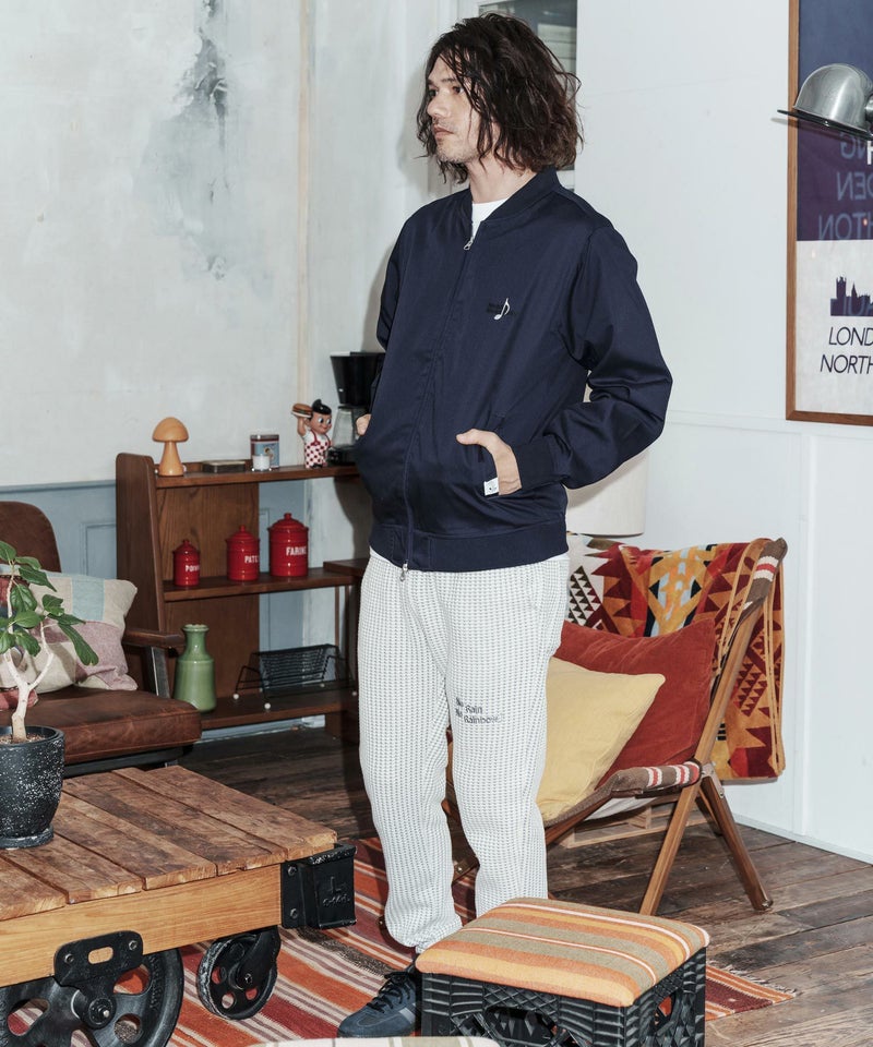 No Rain No Rainbow(ノーレインノーレインボー)】stadium jacket with