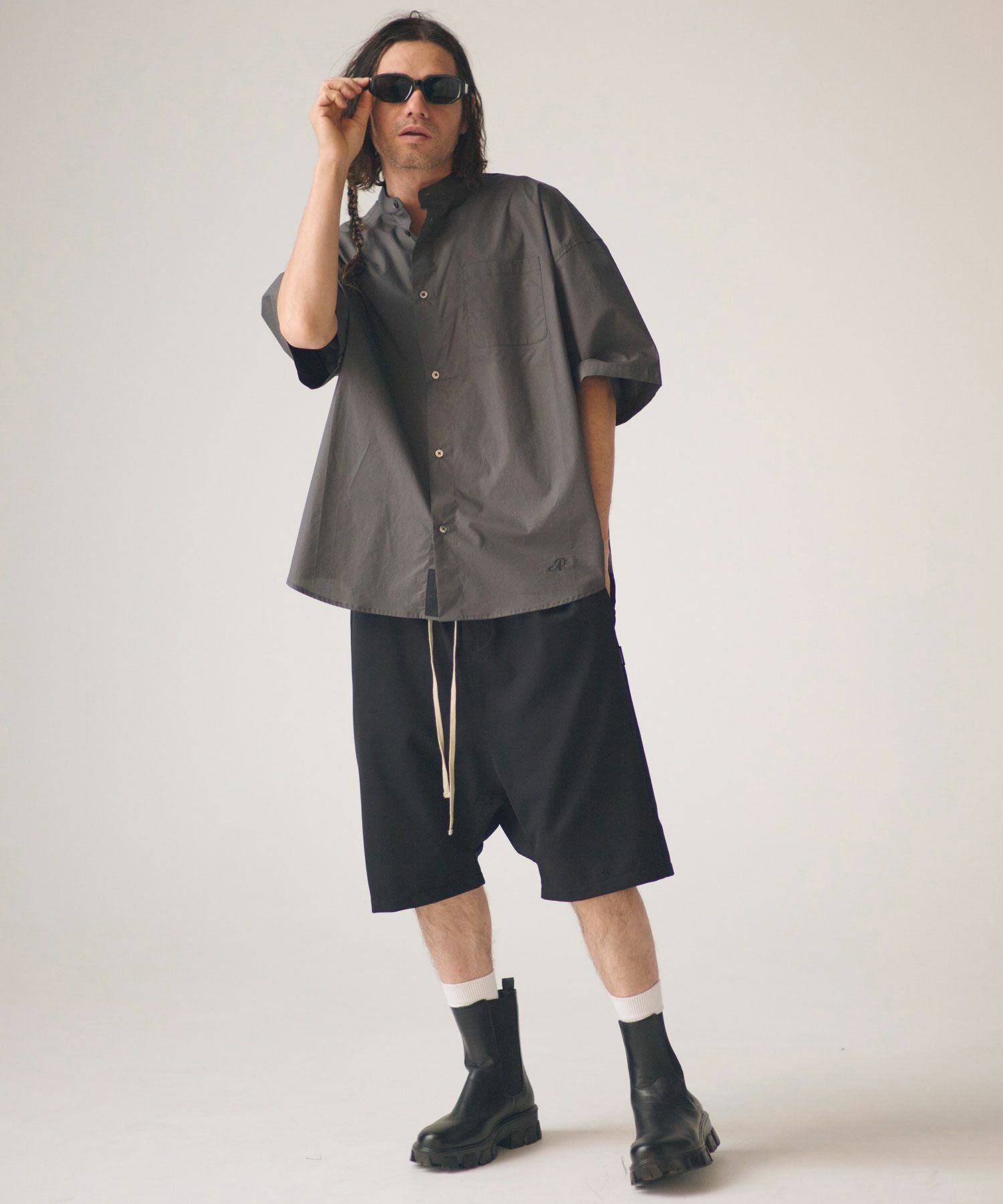 ADAM PATEK(アダムパテック)】ripple sarouel short pants サルエル