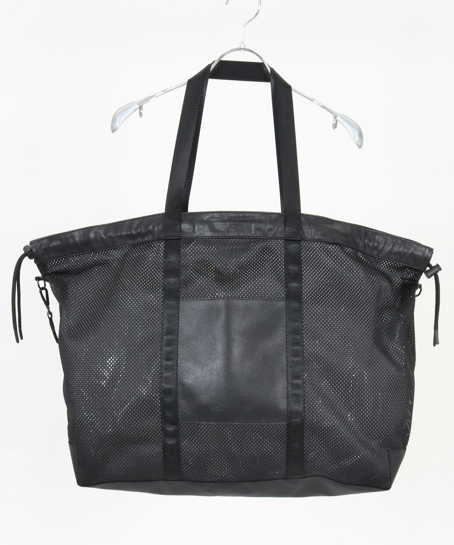 ADAM PATEK(アダムパテック)】Leather trimmed mesh 2way big tote bag