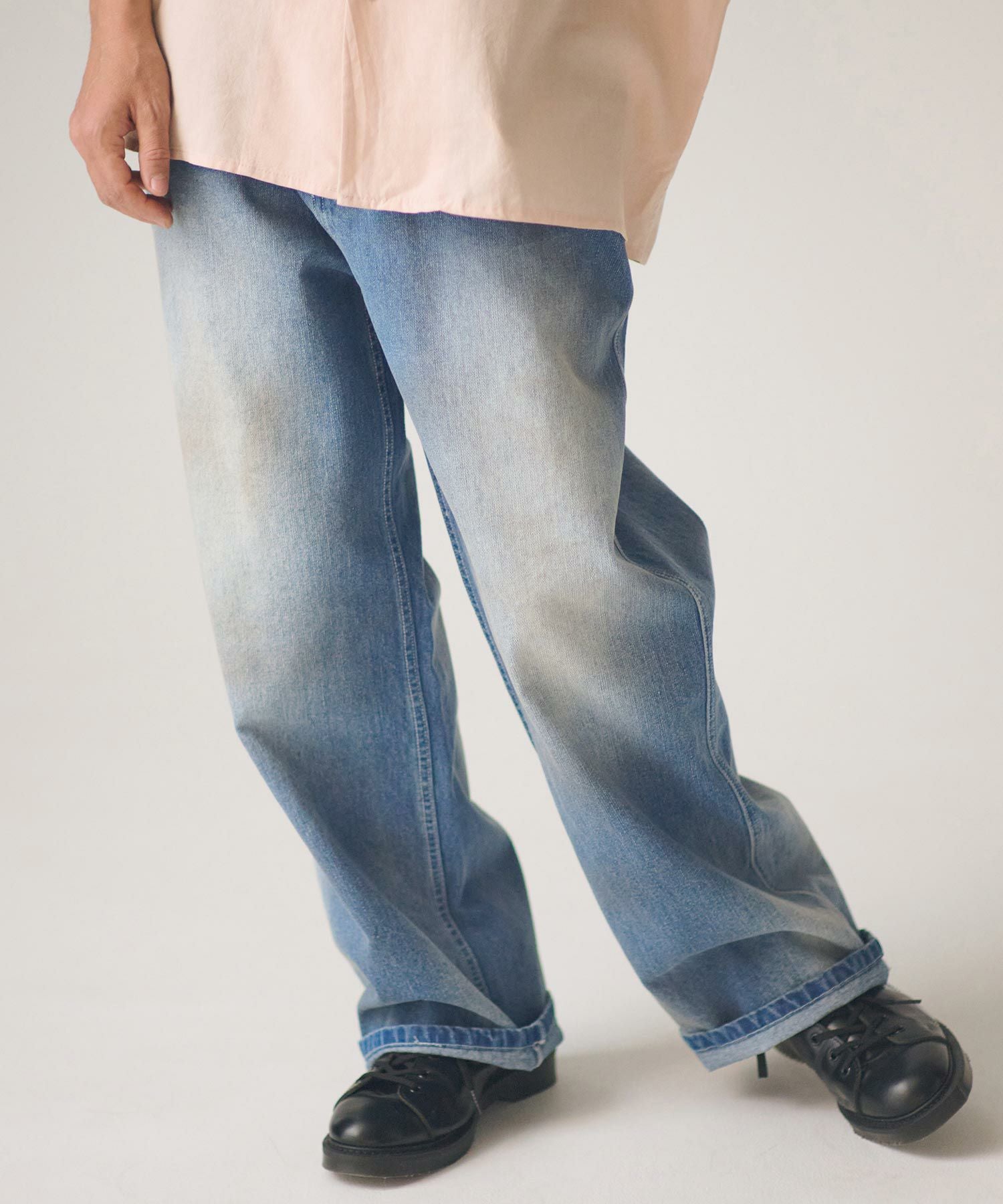 ADAM PATEK(アダムパテック)】aged finish denim pant デニムパンツ 