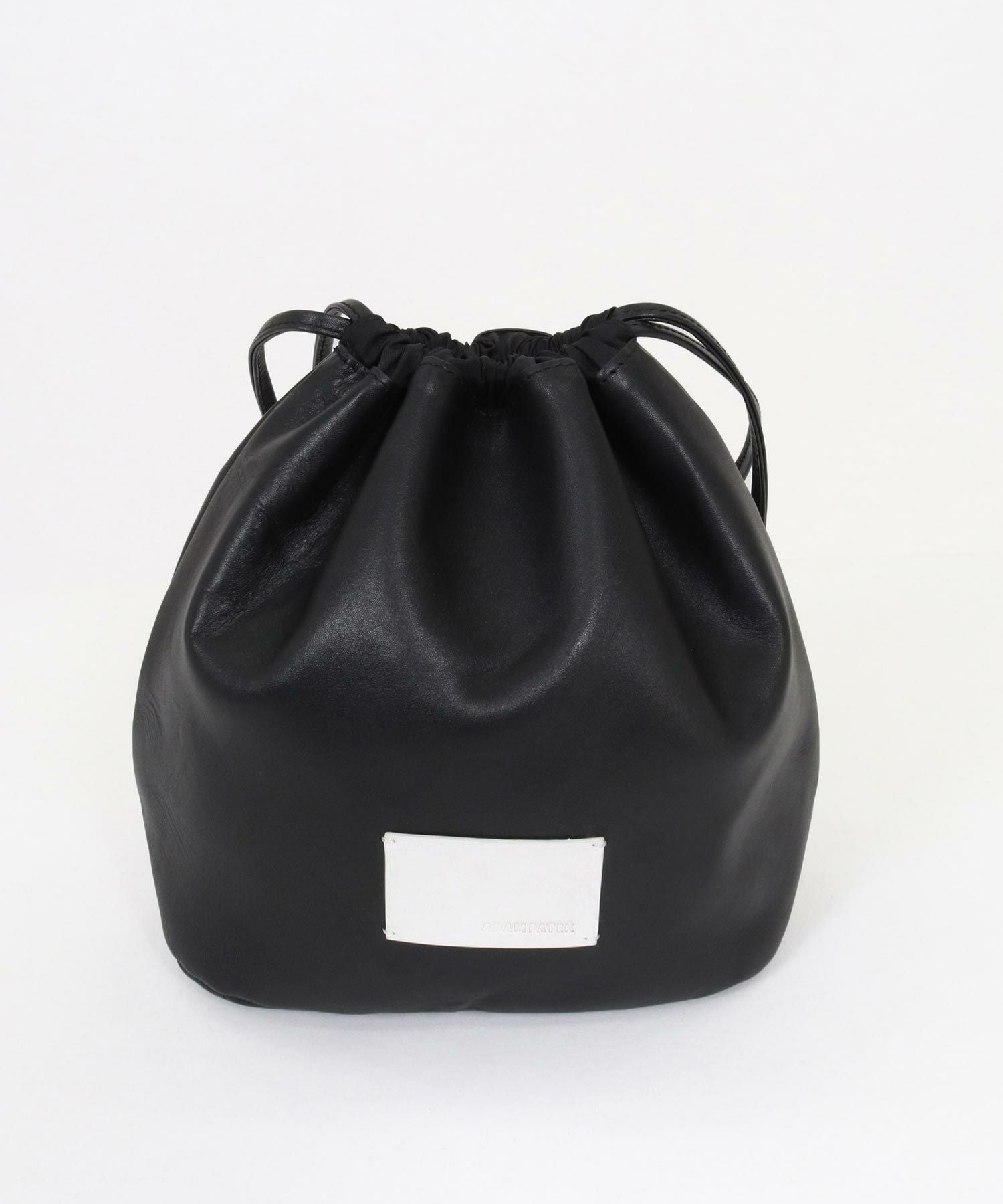 ADAM PATEK(アダムパテック)】water repellent leather drawstring bag