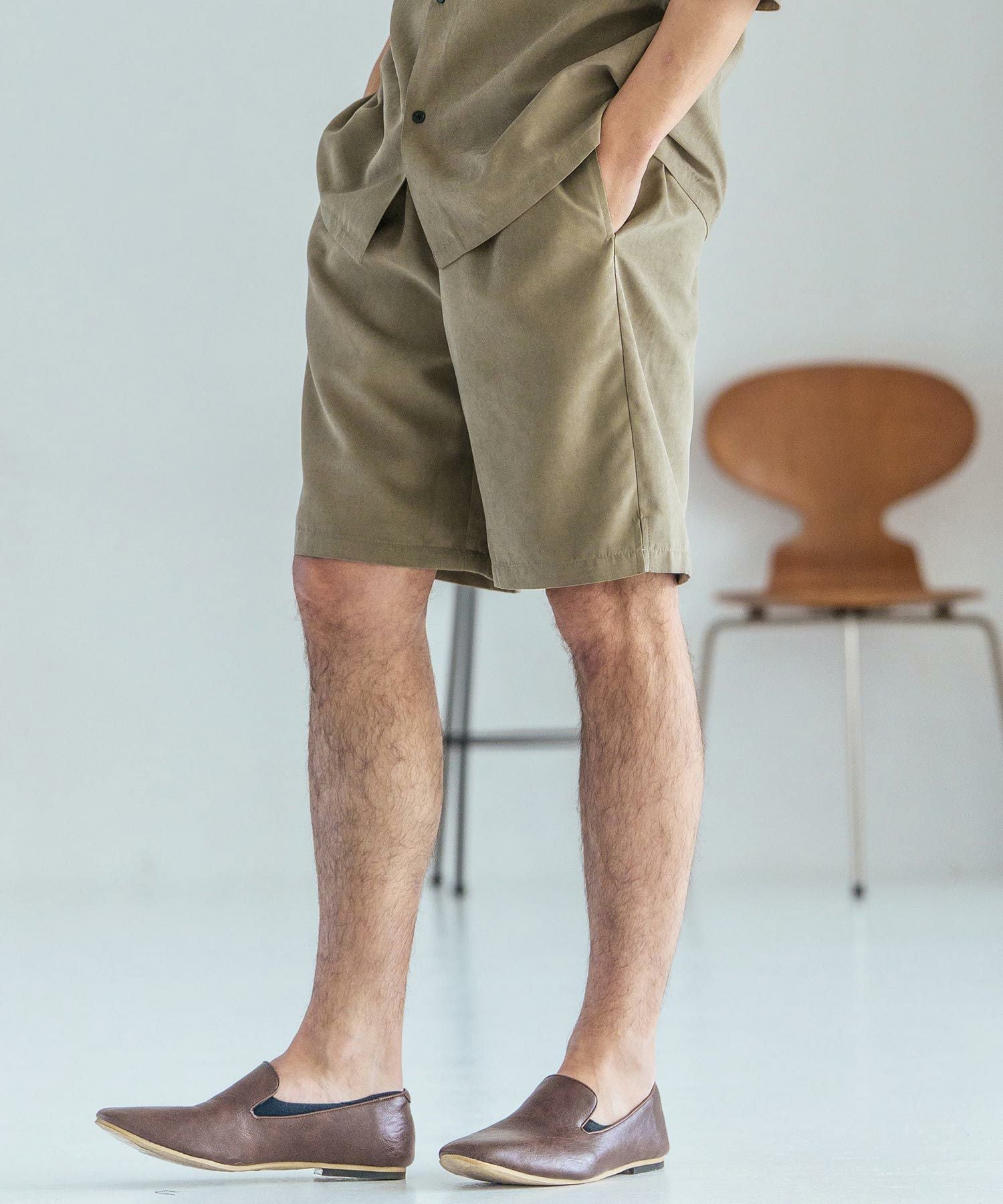 Magine(マージン)】Poly Peach Relax Fit Easy Short Pants ショート
