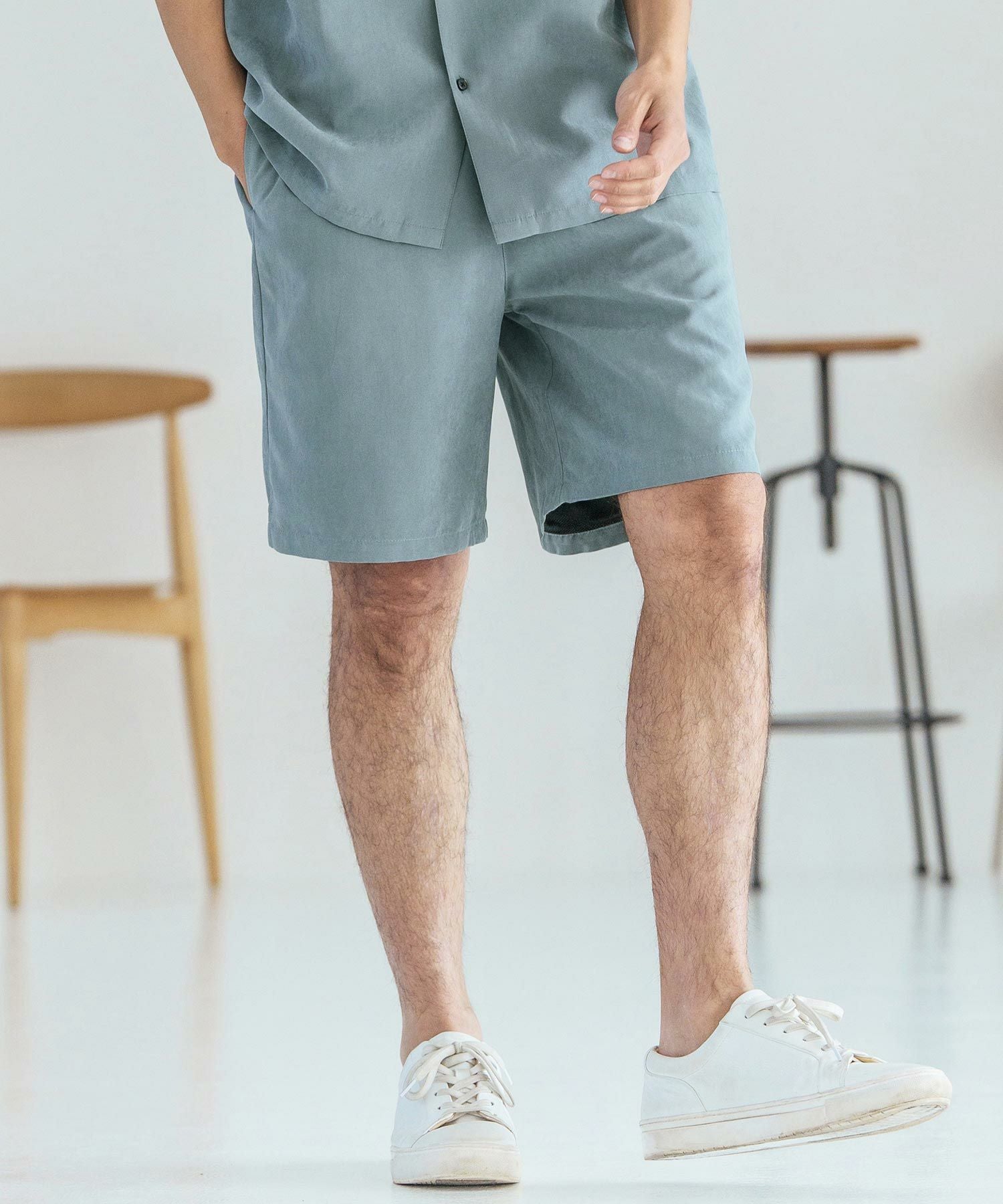 Magine(マージン)】Poly Peach Relax Fit Easy Short Pants ショート