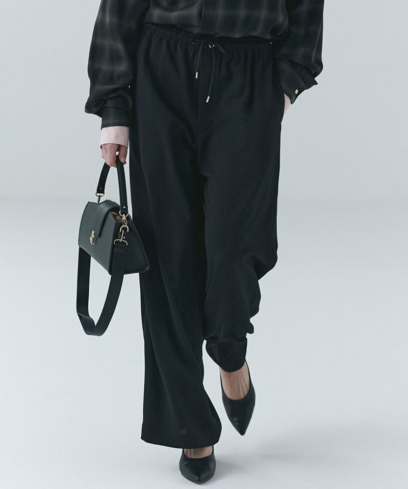 CULLNI(クルニ)】Dry Stretch Cloth Extra Wide Drawstring Pant