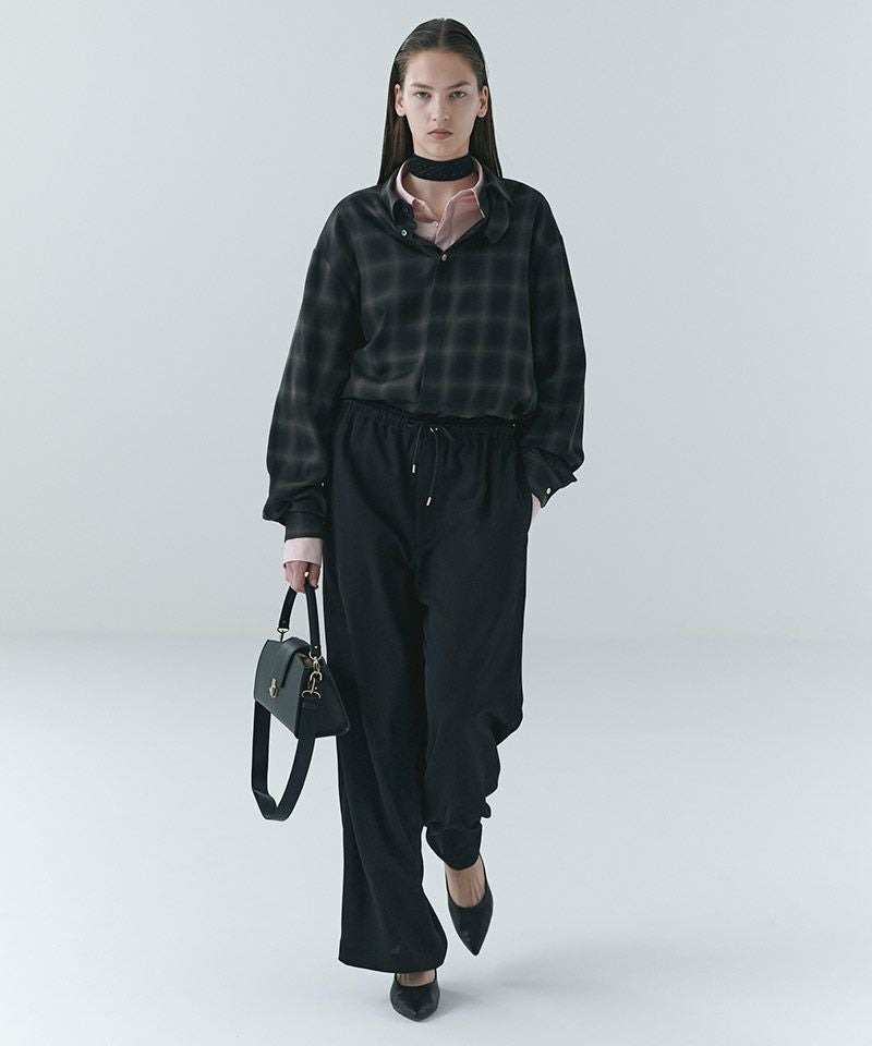 CULLNI(クルニ)】Dry Stretch Cloth Extra Wide Drawstring Pant